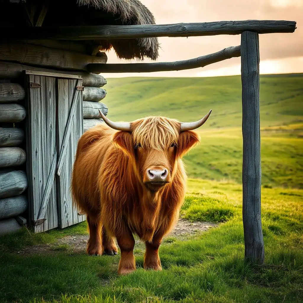 Highland Cow Farm Jigsaw Puzzle
