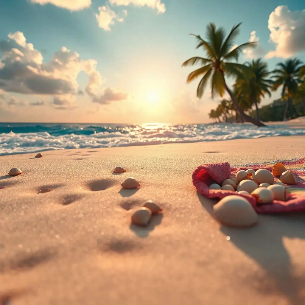 Seashell Beach Sunset Jigsaw Puzzle