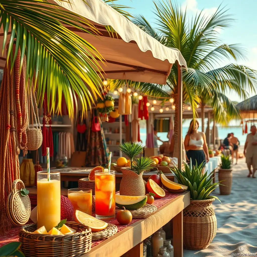 Tropical Beach Juice Bar Jigsaw Puzzle