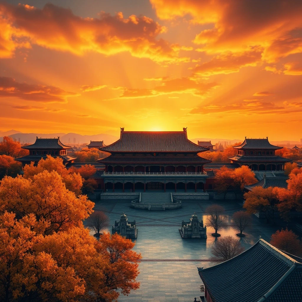 Forbidden City Sunset Jigsaw Puzzle for Children