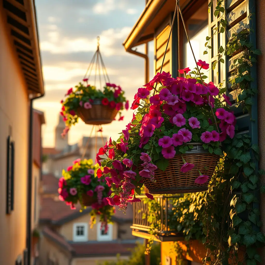 Balcony Flower Basket Jigsaw Puzzle
