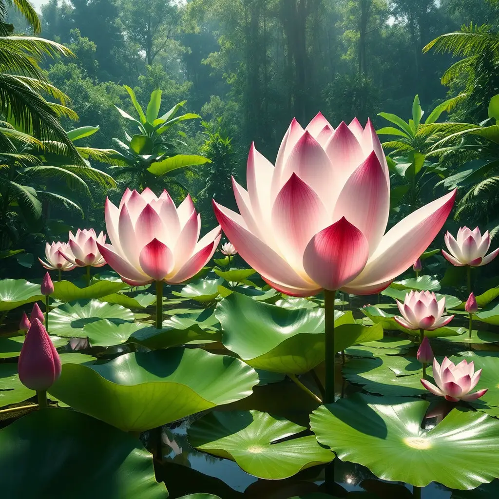 Lotus Pond Garden Jigsaw Puzzle