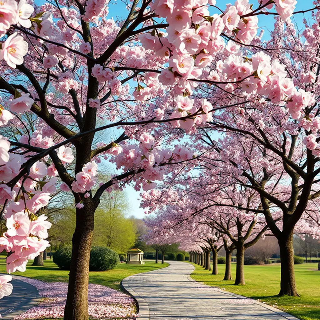 Spring Blossom Path Jigsaw Puzzle