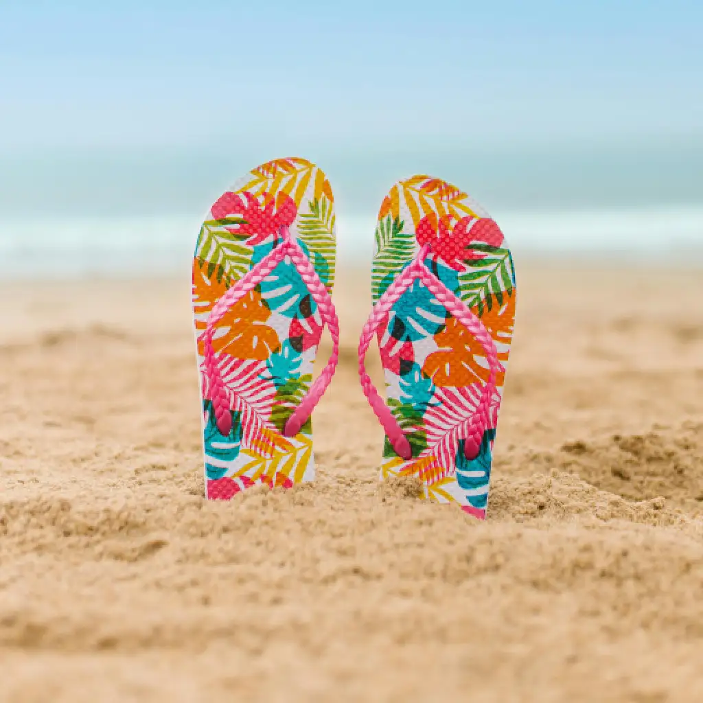 Colorful Beach Flip Flops