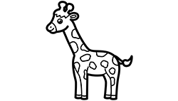 Adorable Giraffe Coloring