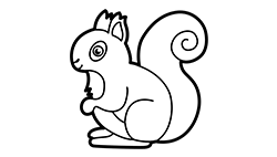 Adorable Squirrel Coloring