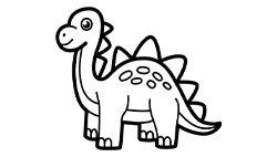 Brontosaurus Dinosaur Coloring