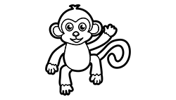 Cheeky Monkey Coloring
