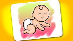 Cute Baby Crawling Coloring