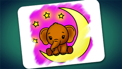 Cute Elephant Coloring Game