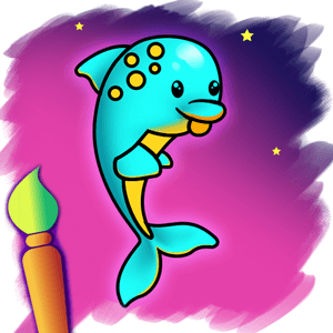 Dolphin Coloring Game