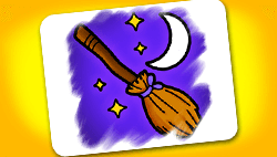 Enchanted Broomstick Coloring