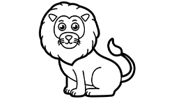 Friendly Lion Coloring