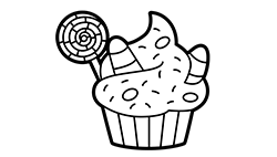 Halloween Cupcake Coloring