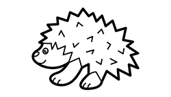 Happy Hedgehog Coloring