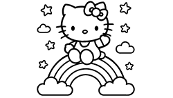 Hello Kitty Rainbow Coloring