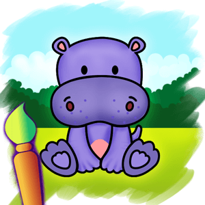 Hippo Coloring Game