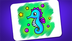 Seahorse Coloring Game