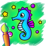Seahorse Coloring Game