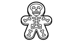 Skeleton Cookie Coloring