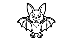 Spooky Bat Coloring