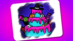 Spooky Cake Coloring