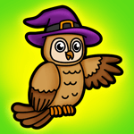 Witchy Owl Coloring