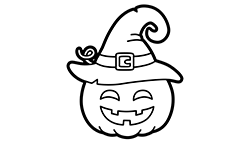 Witchy Pumpkin Coloring